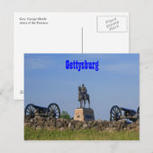 Gen. Meade bij het Briefkaart Gettysburg (Voorkant / Achterkant)