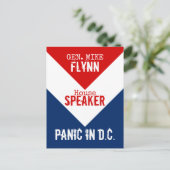 Gen Mike Flynn Voorzitter van het House Panic in D Briefkaart (Staand voorkant)