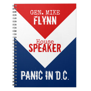 Gen Mike Flynn Voorzitter van het House Panic in D Notitieboek