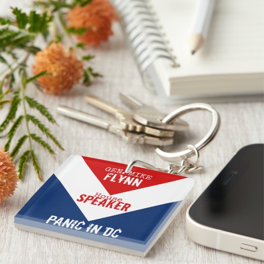 Gen Mike Flynn Voorzitter van het House Panic in D Sleutelhanger (Voorkant Rechts)