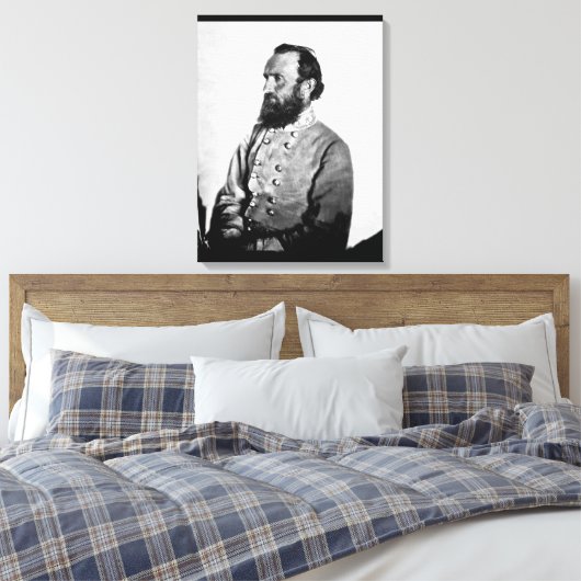 Gen. "Stonewall" Jackson,_War Afbeelding Canvas Afdruk (Insitu (Slaapkamer))