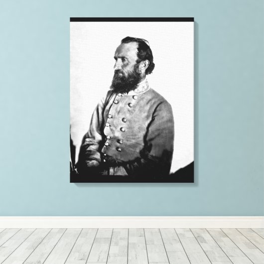 Gen. "Stonewall" Jackson,_War Afbeelding Canvas Afdruk (Insitu (Houten vloer))