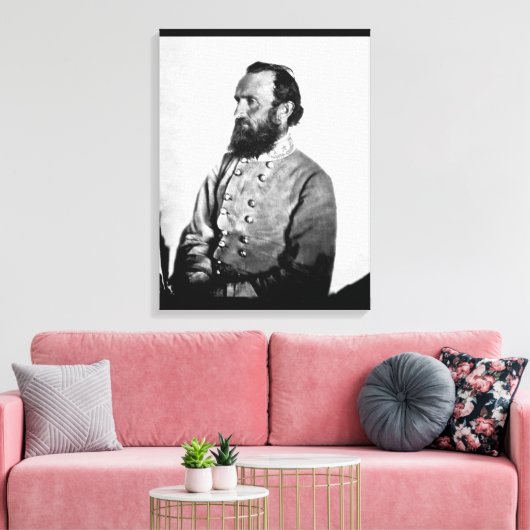 Gen. "Stonewall" Jackson,_War Afbeelding Canvas Afdruk (Insitu (Woonkamer))