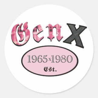 Gen X 1965-1980 Ronde Sticker