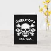 Gen X 1965 I'm 97% Sure You Don't Like Me Skull (  Kaart (Gele Bloem)