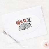 Gen X 1969 Ovale Sticker (Envelop)