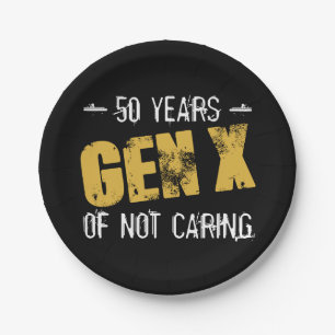 Gen X 50 verjaardag Papieren Bordje