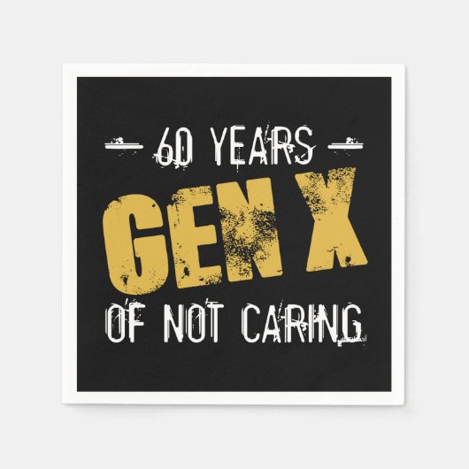 Gen X 60 verjaardag Servet (Voorkant)