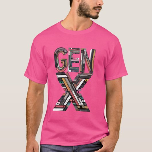Gen X 80u2019s Rock Cassettes T-shirt (Voorkant)