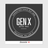 GEN X Custom-Cut Vinyl Sticker (Vel)