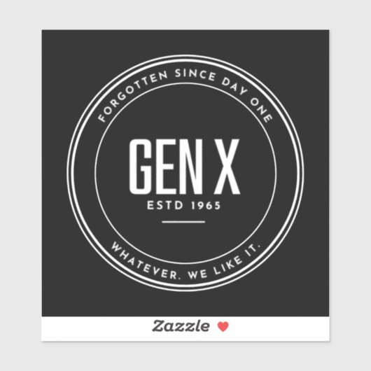 GEN X Custom-Cut Vinyl Sticker (Vel)