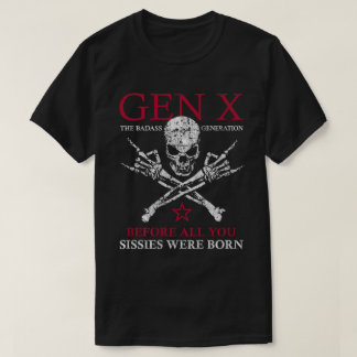 Gen X De Badass Generation Skull Rock Hand T-shirt