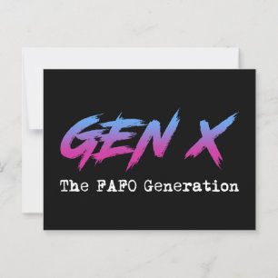 Gen X - De FAFO Generatie Briefkaart