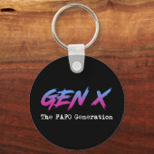 Gen X - De FAFO Generatie Sleutelhanger (Achterkant)