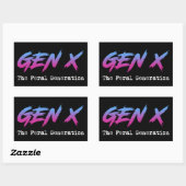 Gen X - De wilde generatie Rechthoekige Sticker (Vel)