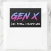 Gen X - De wilde generatie Rechthoekige Sticker (Tas)