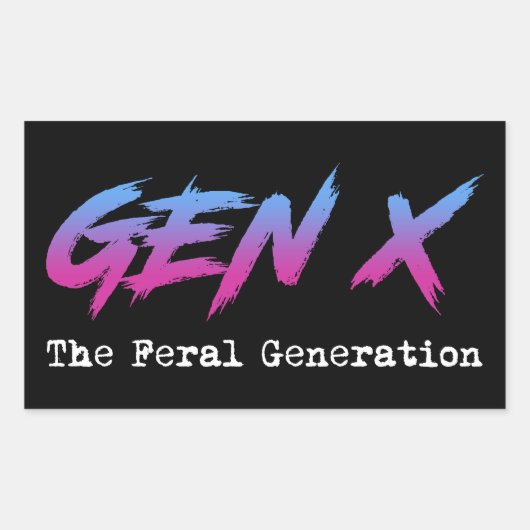 Gen X - De wilde generatie Rechthoekige Sticker (Voorkant)