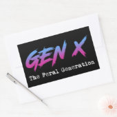 Gen X - De wilde generatie Rechthoekige Sticker (Envelop)