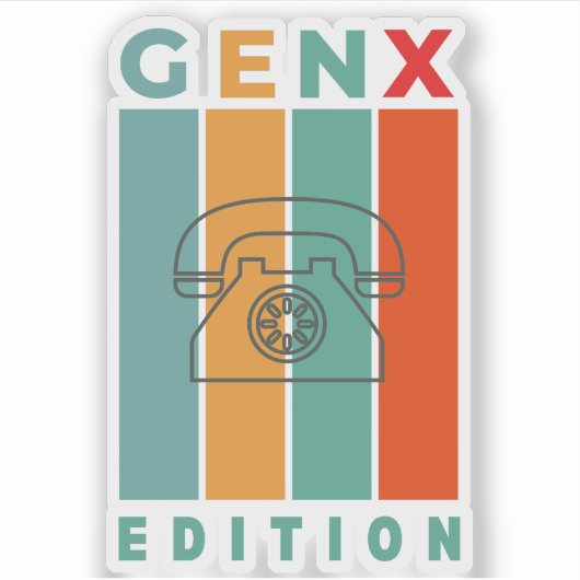 Gen X Edition  Telefoon Sticker (Voorkant)