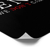 Gen X Funny Humor Generation We Don't Care  Poster (Hoek)