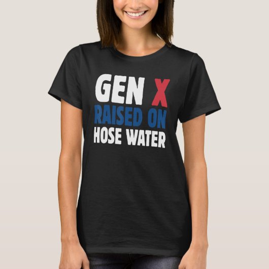 Gen X gegroeid op Slangwater Humor Generation X T-shirt (Voorkant)