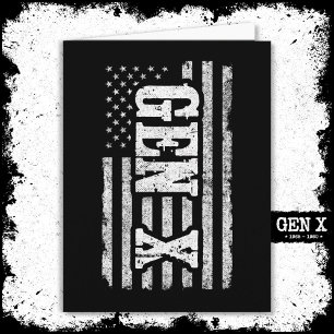 Gen X Gen Xer Generation X Amerikaanse vlag Gen X Kaart