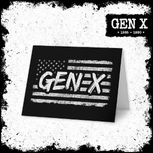 Gen X Gen Xer Generation X Amerikaanse vlag Gen X Kaart