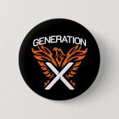 Gen X Gen Xer Phoenix Bird Generation X Ronde Button 5,7 Cm (Voorkant)