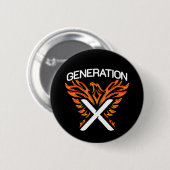 Gen X Gen Xer Phoenix Bird Generation X Ronde Button 5,7 Cm (Voorkant /achterkant)