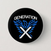 Gen X Gen Xer Phoenix Bird Generation X Ronde Button 5,7 Cm (Voorkant)