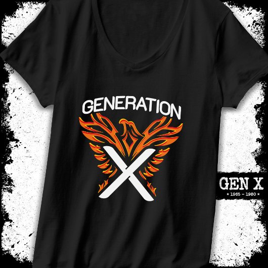 Gen X Gen Xer Phoenix Bird Generation X T-shirt