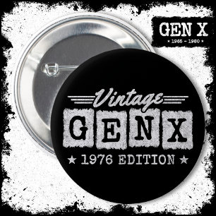 Gen X Generatie Gen Xer Geboren 1976 Gen X Verjaar Ronde Button 5,7 Cm