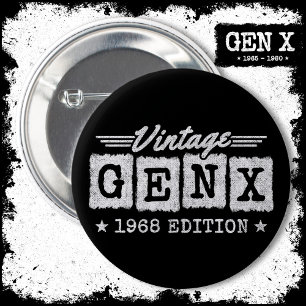 Gen X Generation Gen Xer Geboren 1968 Gen X Verjaa Ronde Button 5,7 Cm