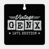 Gen X Generation Gen Xer Geboren 1971 Gen X Verjaa Metalen Ornament (Voorkant)