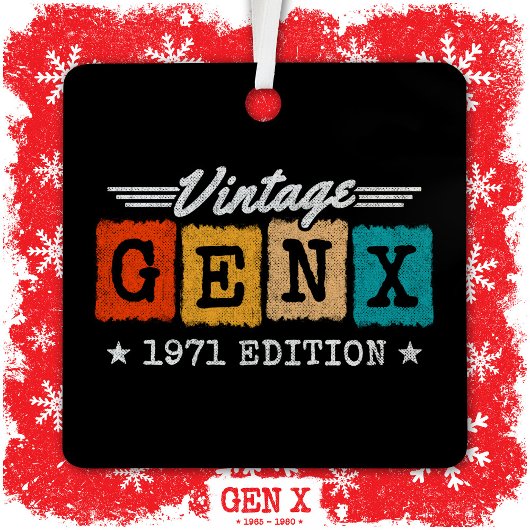 Gen X Generation Gen Xer Geboren 1971 Gen X Verjaa Metalen Ornament