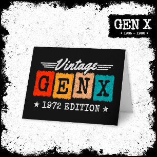 Gen X Generation Gen Xer Geboren 1972 Gen X Verjaa Kaart