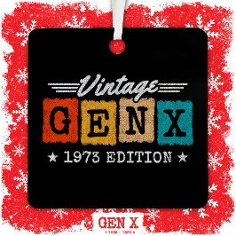 Gen X Generation Gen Xer Geboren 1973 Gen X Verjaa Metalen Ornament