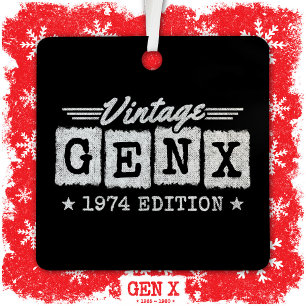 Gen X Generation Gen Xer Geboren 1974 Gen X Verjaa Metalen Ornament