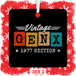 Gen X Generation Gen Xer Geboren 1977 Gen X Verjaa Metalen Ornament