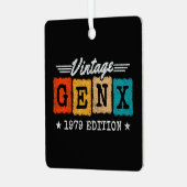 Gen X Generation Gen Xer Geboren 1979 Gen X Verjaa Metalen Ornament (Voorkant links)