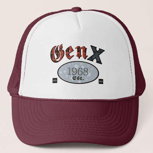 Gen X (Generation X jaar 1968) Trucker Pet (Voorkant)