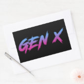 Gen X Generation X Retro  Rechthoekige Sticker (Envelop)