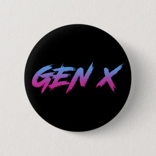 Gen X Generation X Retro  Ronde Button 5,7 Cm
