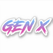 Gen X Generation X Retro  Sticker (Voorkant)