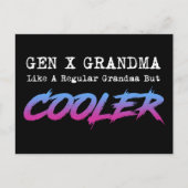 Gen X Grandma als een gewone grootmoeder, maar koe Briefkaart (Voorkant)