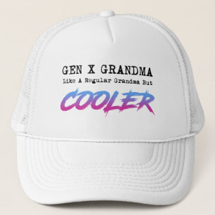 Gen X Grandma als een gewone grootmoeder, maar koe Trucker Pet