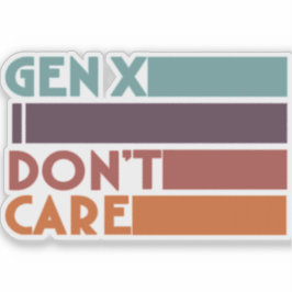 Gen X, het kan me niet schelen Sticker
