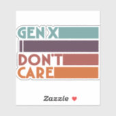 Gen X, het kan me niet schelen Sticker (Vel)