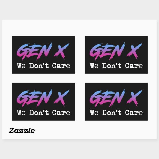 Gen X - Het kan ons niet schelen Rechthoekige Sticker (Vel)