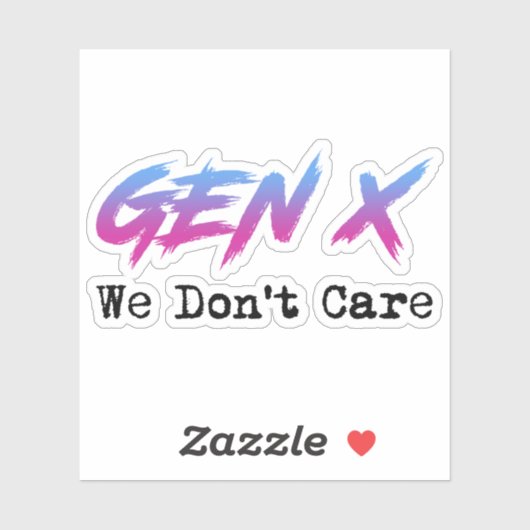Gen X - Het kan ons niet schelen Sticker (Vel)